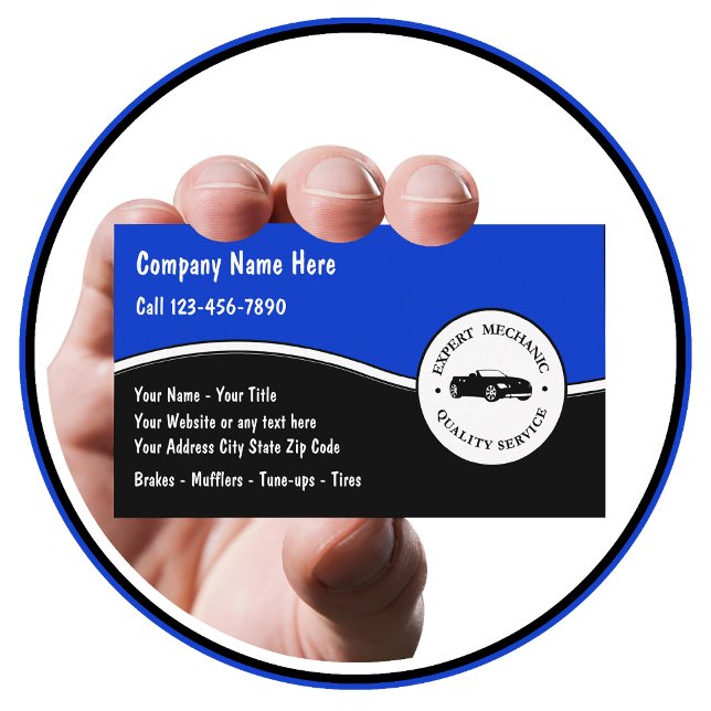 Cartes de visite pour réparation automobile (Créateur téléchargé)