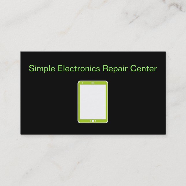 Cartes de visite pour réparation simple d'électron (Devant)