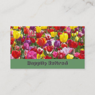 Cartes de visite pour retraité heureux Retraite Re