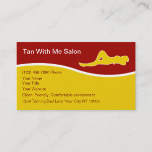 Cartes de visite pour salon de bronzage