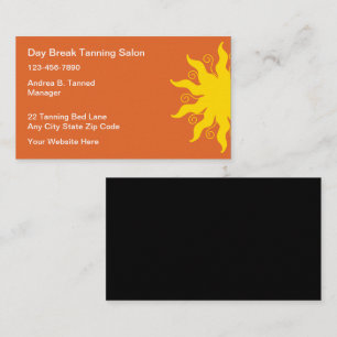 Cartes de visite pour salon de bronzage moderne