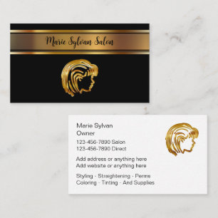 Cartes de visite pour salon de coiffure chic