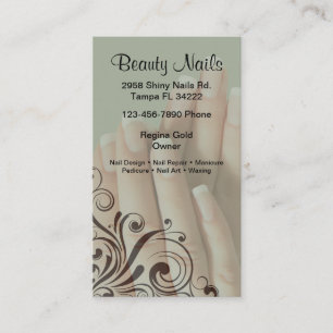Cartes de visite pour salon de manucure