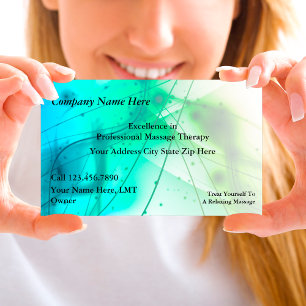 Cartes de visite pour salon de massage