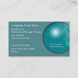 Cartes de visite pour salon de massage