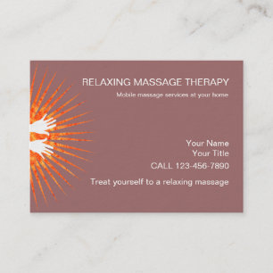 Cartes de visite pour salon de massage simple