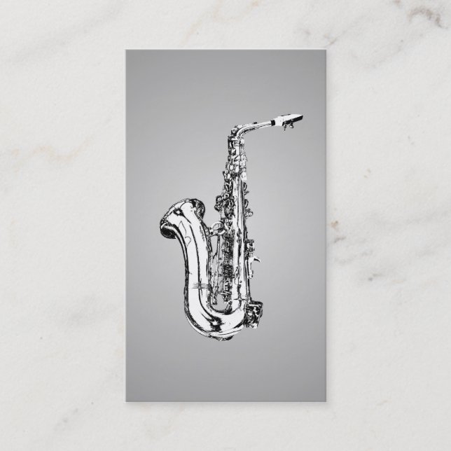 Cartes de visite pour saxophonistes (Devant)