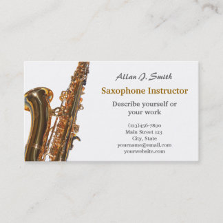 Cartes de visite pour saxophonistes
