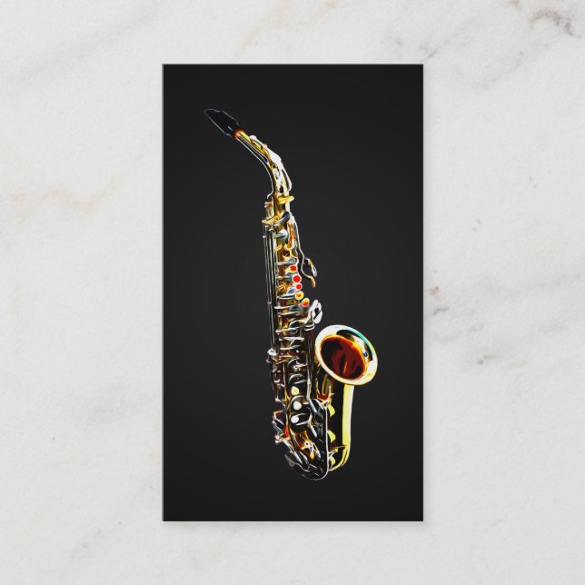 Cartes de visite pour saxophonistes (Devant)