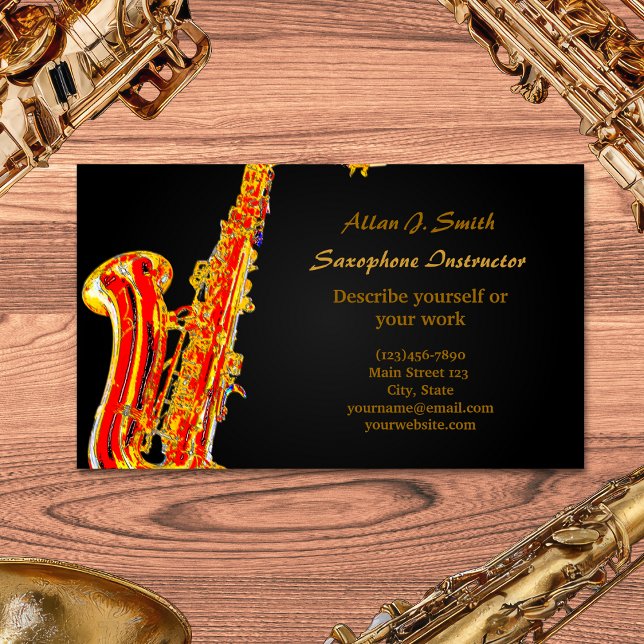 Cartes de visite pour saxophonistes (Créateur téléchargé)
