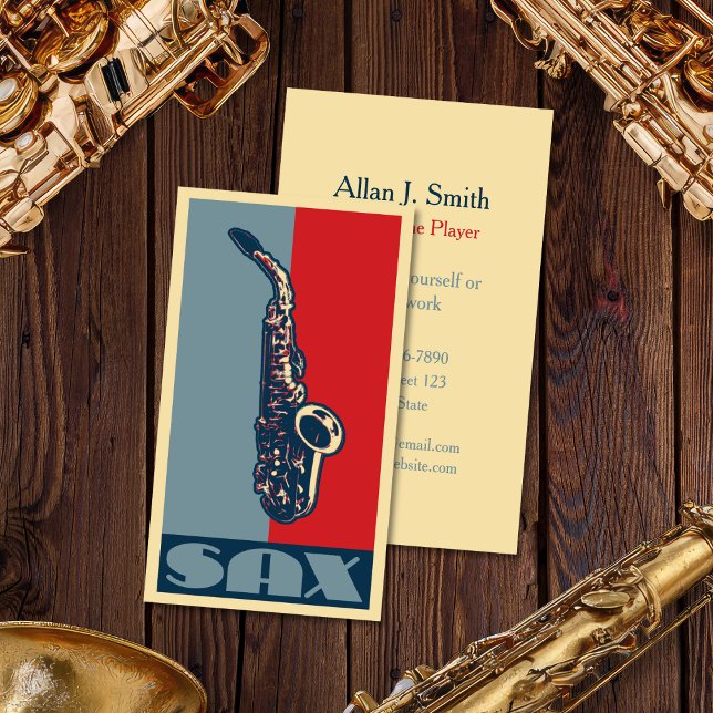 Cartes de visite pour saxophonistes (Créateur téléchargé)