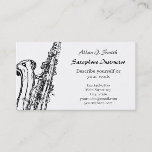 Cartes de visite pour saxophonistes