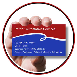 Cartes de visite pour service automobile patriotiq