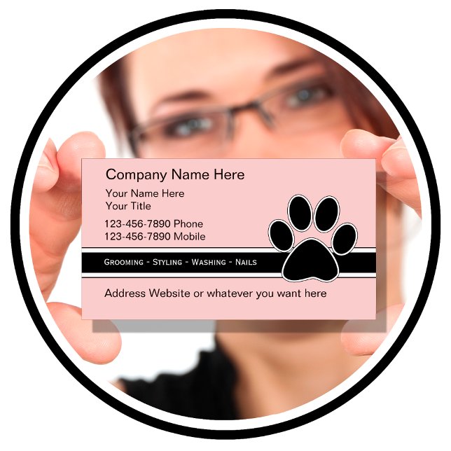 Cartes de visite pour service aux animaux (Créateur téléchargé)
