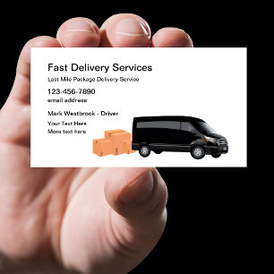 Cartes de visite pour service de livraison dernier