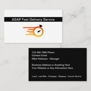 Cartes de visite pour service de livraison rapide