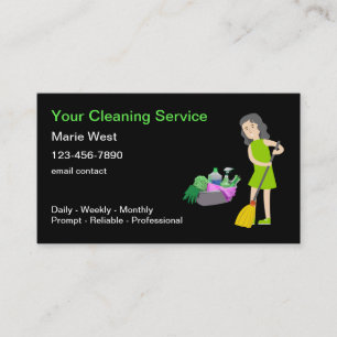 Cartes de visite pour service de ménage