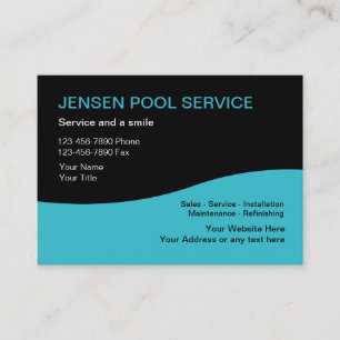 Cartes de visite pour service de piscine