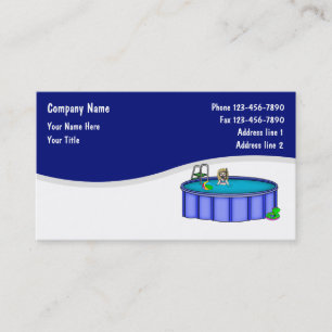 Cartes de visite pour service de piscine