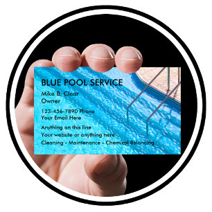 Cartes de visite pour service de piscine