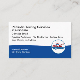 Cartes de visite pour service de remorquage automo