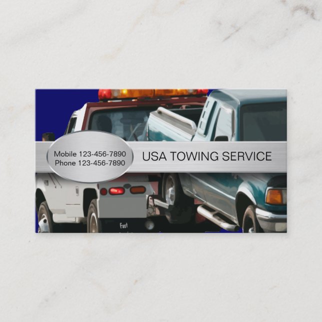 Cartes de visite pour service de remorquage automo (Devant)