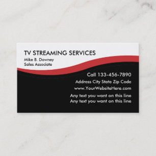 Cartes de visite pour service de streaming TV