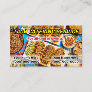 Cartes de visite pour service de tacos