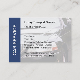 Cartes de visite pour service de taxi