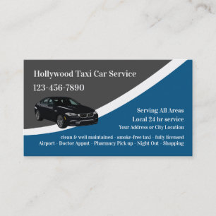 Cartes de visite pour service de taxi de luxe