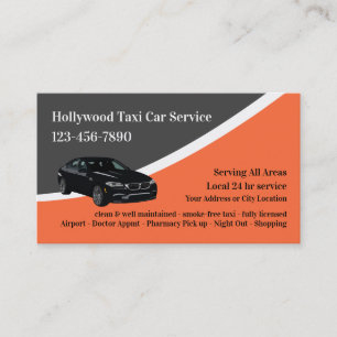 Cartes de visite pour service de taxi de luxe