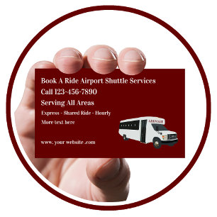 Cartes de visite pour service de taxi navette aéro