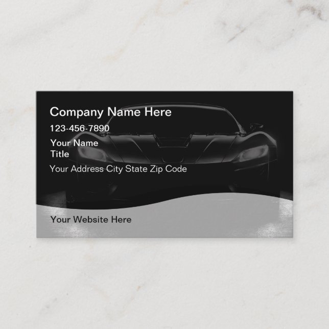 Cartes de visite pour services automobiles Cool (Devant)