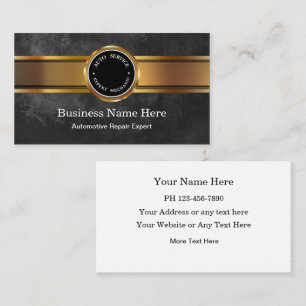 Cartes de visite pour services automobiles de luxe