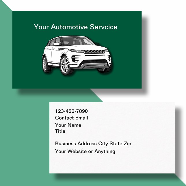 Cartes de visite pour services automobiles Design (Créateur téléchargé)