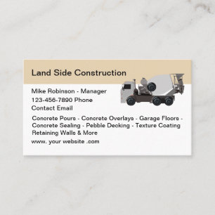 Cartes de visite pour services de construction en