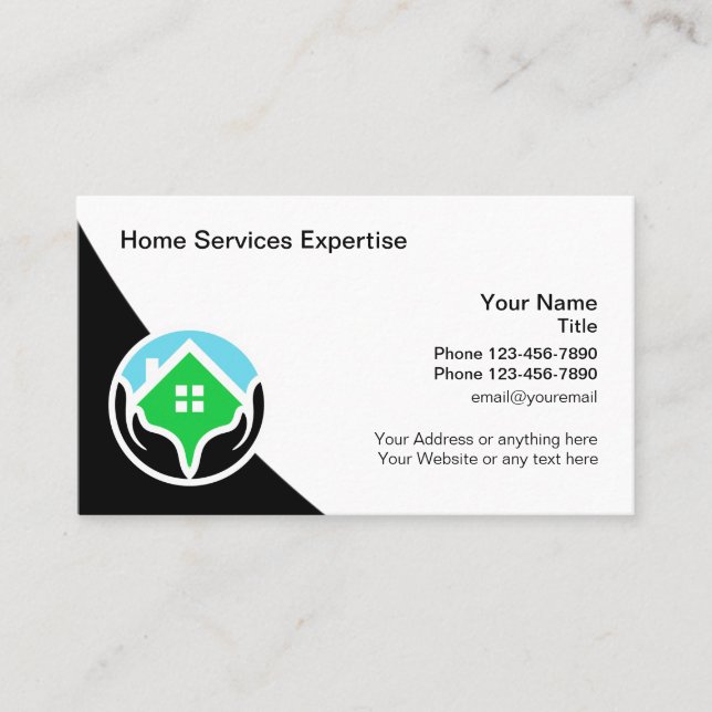Cartes de visite pour services de maison modernes  (Devant)
