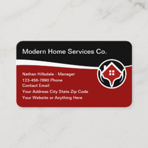 Cartes de visite pour services de maison modernes