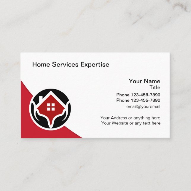 Cartes de visite pour services de maison modernes  (Devant)