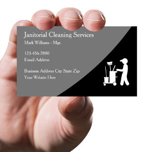 Cartes de visite pour services de nettoyage de bur