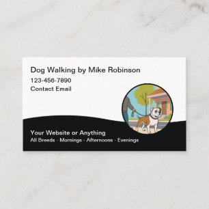 Cartes de visite pour services de promenade de chi