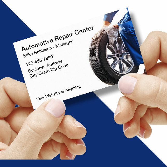Cartes de visite pour services de réparation autom (Créateur téléchargé)