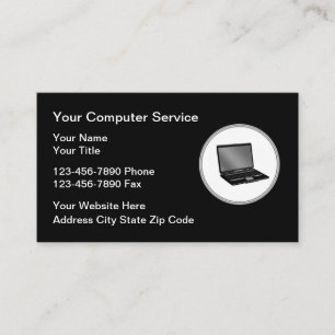 Cartes de visite pour services de réparation d'ord