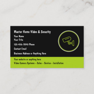 Cartes de visite pour services de sécurité de camé