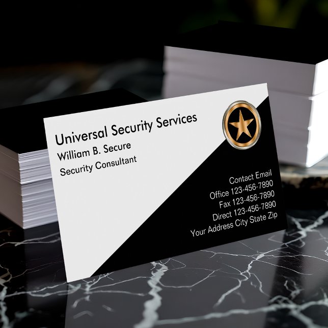 Cartes de visite pour services de sécurité de clas (Créateur téléchargé)