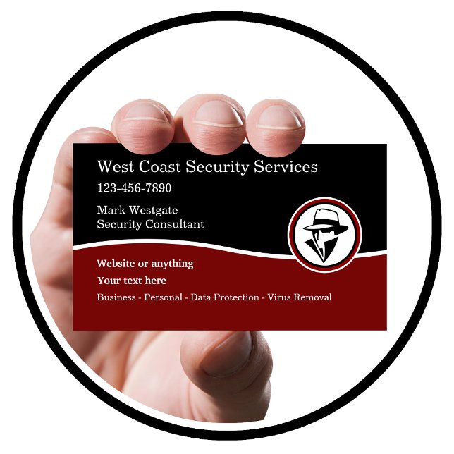 Cartes de visite pour services de sécurité moderne (Créateur téléchargé)