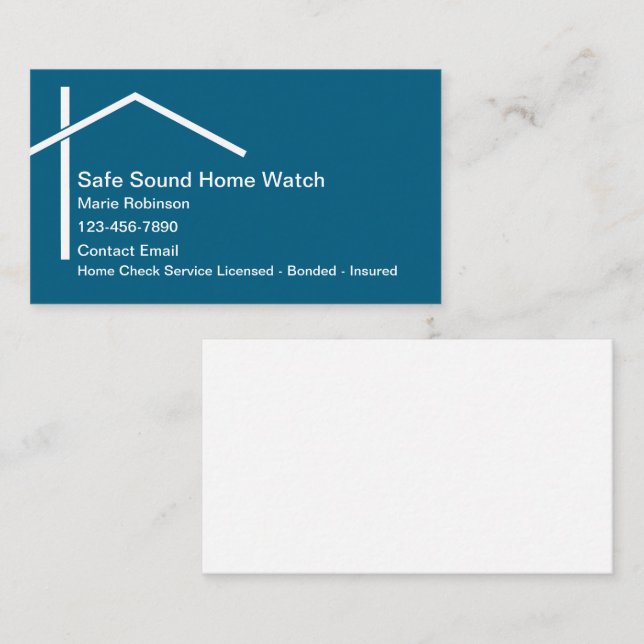 Cartes de visite pour services de surveillance de  (Devant / Derrière)