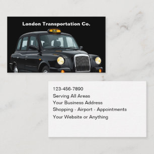 Cartes de visite pour services de transport de tax