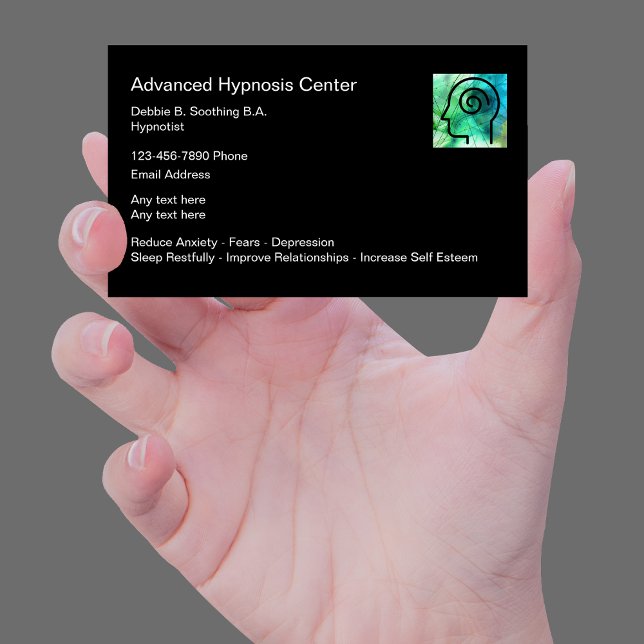 Cartes de visite pour services d'hypnose (Créateur téléchargé)