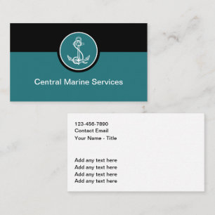 Cartes de visite pour services marins nautiques mo